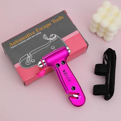 SZEOF Safety Hammer Cute with Window Breaker and Seat Belt Cutter,Car  Emergency Escape Hammer,Escape Tool,Pink,1PCS - Yahoo Shopping