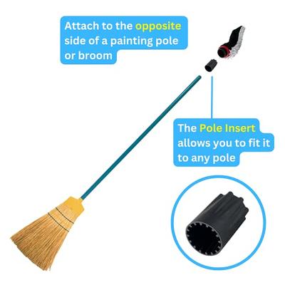 Baseboard Cleaner Tool with Long Handle - ROKOXIN Cleaning Tools Mop for  Baseboard Molding Duster, Ceiling Wall Window Cleaner with 6 Reusable  Microfiber Mop Pads