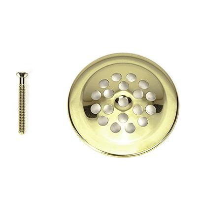 Therwen 2 Set Screw in Shower Strainer Drain Cover 4-1/4'' Stainless Steel  Floor Drain Cover Bathtub Drain Strainers Replacement, Strainer Grid