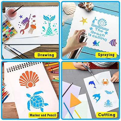 80 Pcs Stencils for Painting on Wood, Reusable Flower Stencils Farm Stencils  Ocean Plastic Stencils Animal Wall Stencil DIY Craft Template Paint Stencils  Set for Wall Card Rock Home Decor（Ocean） - Yahoo