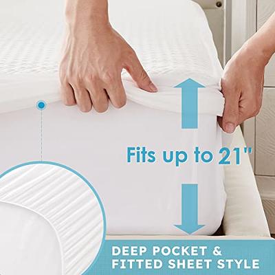 Waterproof Fitted Sheet Washable Mattress Cover Deep Pocket Sheet Household Fitted  Sheet 