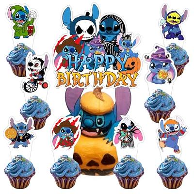 Lilo and Stitch Cake Toppers, 10 Pcs Stitch Birthday Cake Toppers Fit for  Stitch Theme Stitch Birthday Cake Decorations