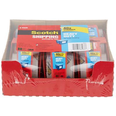 3M Scotch® 2 x 22 Yards Heavy-Duty Packaging Tape with Dispenser 142-6 -  6/Pack