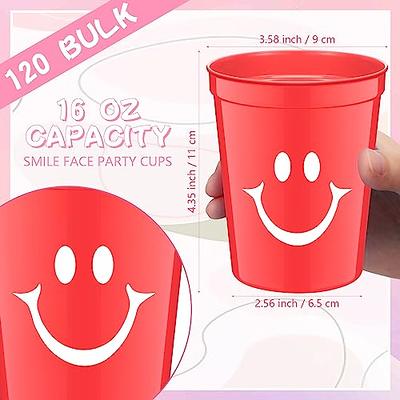  StarMar Red Plastic Cups, [50 Pack] 16 Oz Party Cup Disposable  Cup Big Birthday party Cups : Health & Household