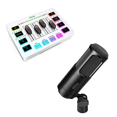 Condenser Microphone USB Desktop Mic For Computer ASMR Live Dubbing Game  With Real-time Monitoring Noise