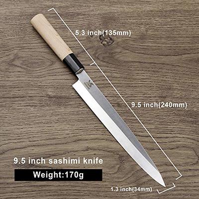 MITSUMOTO SAKARI 10-inch Japanese Sashimi Knife, Professional Hand