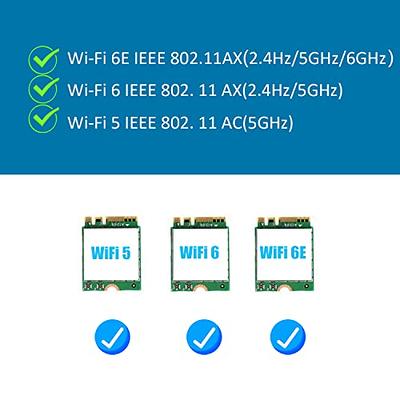 WiFi Card 6E 5400Mbps (6GHz&5Ghz&2.4GHz) PCIe WiFi 6E Card, Bluetooth 5.3,  AX210 Module Inside,PCI-E Wireless WiFi Network Adapter Card for Desktop PC