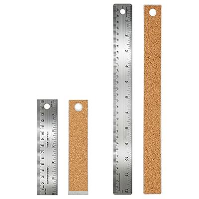 Breman Precision Stainless Steel Ruler, 24-inch Cork Back Ruler 2-Pack -  Walmart.com