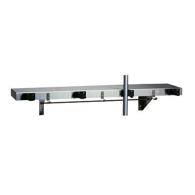 Danya B Utility Shelf With Four Large Stainless Steel Hooks White : Target