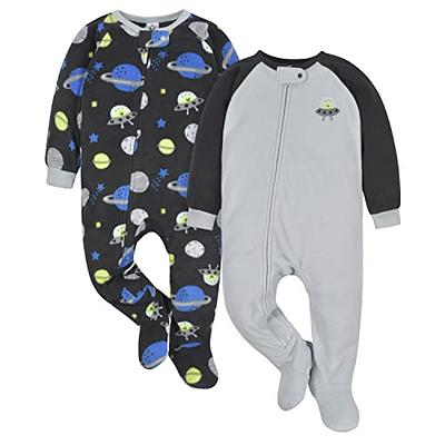 Baby Girl Pajamas Fleece Footed Sleep & Play Zip up, 2 piece 6-9