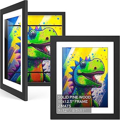 2 Packs Kids Art Frames 10x12.5 - Kids Artwork Frames Changeable Front  Opening Display 8.5x11