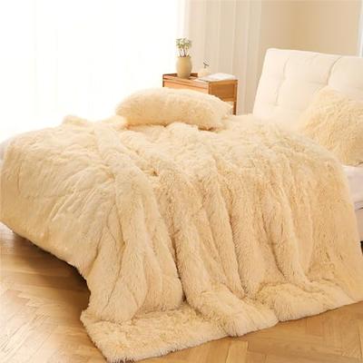 Fluffy Duvet Cover With Pillow Cover 3 Pieces Set