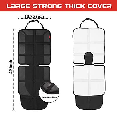 MORROLS Thickest Padding Car Seat Protector for Child, Baby, Pets -  Waterproof Universal Size with Mesh Pockets (Black)