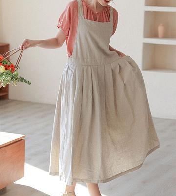 ANRABESS Women's Ruffle Midi Dress Floral Print Round Neck Long