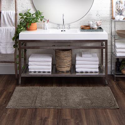 allen + roth 24-in x 60-in Taupe Cotton Bath Mat in the Bathroom Rugs & Mats  department at