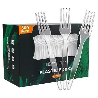 PAMI Heavy-Weight Disposable Plastic Cutlery Set With 16 Forks, 16