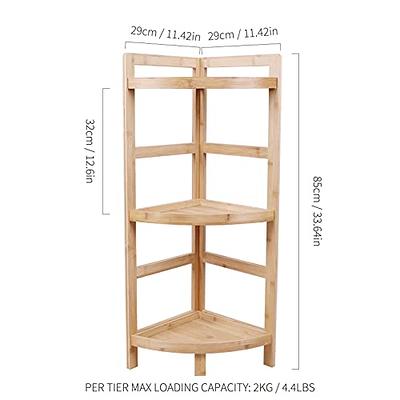 Domax Bathroom Shelves Over The Toilet Storage Shelf - 3 Tier Wall Mount  Bamboo Bathroom Shelf Organizer Multifunctional Adjustable Layer Free