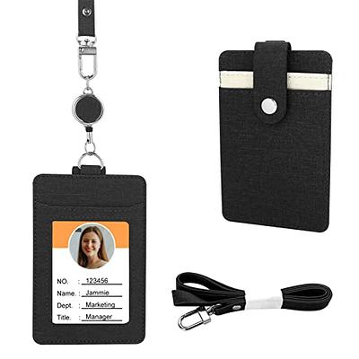 Retractable ID Badge Holder with Lanyard, Work ID Card Holders for Badges  for Women, Vertical Pink Cute Badge Holder, (Colorful Marble) - Yahoo  Shopping