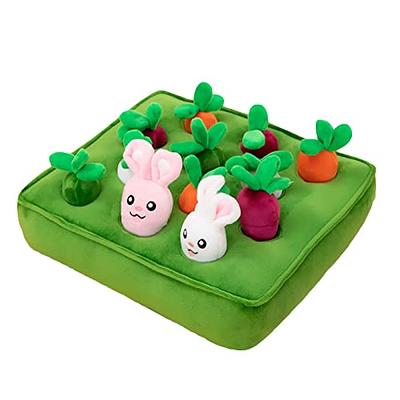 TOYTAG Carrots Enrichment Dog Puzzle Toys Hide and Seek Carrot Farm Dog  Toys Plush Carrot Dog Toys for Small Medium and Large Dogs Chewers Pet  Stress