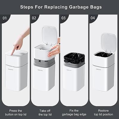 16L Transparent Household Large Trash Can Household Kitchen Plastic  Waterproof Storage Bucket Can Press The Bomb Cover Trash Can