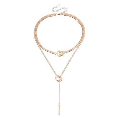 Sewyer 14K Gold Plated Choker Necklace for Women Dainty Coin Chain Choker  Simple Beaded Lighting Bolt Fishbone Necklaces Everyday Jewelry Gifts -  Yahoo Shopping