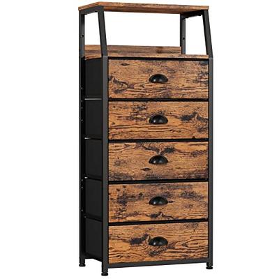 Drawer Dresser for Bedroom,5 Chest of Drawer,Tall Storage Dresser