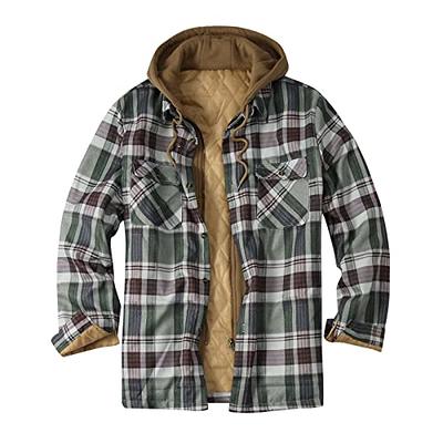 Men's Hoodies Full Zip Fleece Jacket Coat Winter Warm Oversized Zipper  Hooded Top with Pockets Men Hooded Plaid Shirts Sweatshirt Long Sleeve  Lattice Tops Hoodies Plaid Sweatshirts Casual Jacket, E-Green : 