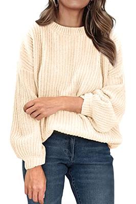 PRETTYGARDEN Women's Fashion Sweater Long Sleeve Casual Ribbed