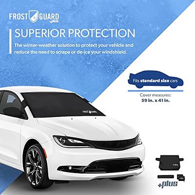 FrostGuard Plus Winter Windshield Cover with Built-in Security Panels and  Wiper Blade Coverage + Mirror Covers - Weather Resistant; Protects from Snow,  Ice and Frost (Black, Standard) - Yahoo Shopping