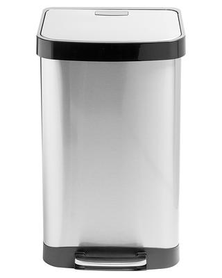 Honey-Can-Do 12L Oval Stainless Steel Step Trash Can