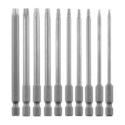 TEKTON 1/4 Inch Clutch and Spanner Security Bit Set with Rail, 9-Piece ( 1/8-1/4 in., 4-#10)