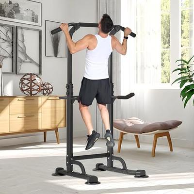 SogesHome Power Tower Pull Up Bar and Dip Station Adjustable Height Dip  Stand Multi-Functional Strength Training Fitness Workout Station, Black -  Yahoo Shopping