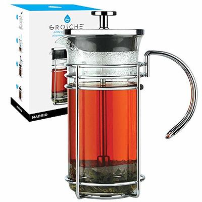  Teabloom Tea Press with Copper Pull Handle and Stainless Steel  Filter – Tea Connoisseur's Choice – Pekoe Tea Maker, 34-Ounce: Home &  Kitchen