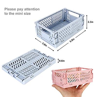 4-Pack Mini Plastic Baskets for Shelf Storage Organizing, Durable and  Reliable Folding Storage Crate, Ideal for Home Kitchen Classroom and Office  Organization, Bathroom Storage (5.9 x 3.8 x 2.2) - Yahoo Shopping