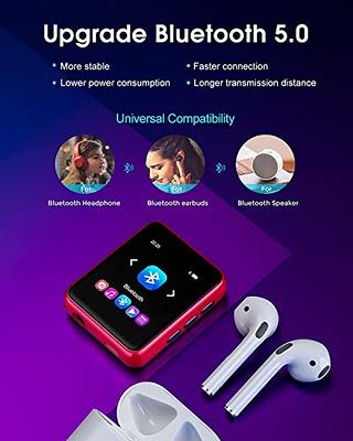 MECHEN 32GB MP3 Player Bluetooth 5.3 with 2.4 Full Touch Screen，Portable  Digital Music Player with Speaker，FM Radio, Line Recording, HiFi Lossless