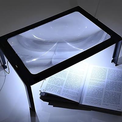 Rectangular Page Magnifier with 12 LED Lights 3X Magnifying Glass Folding  and Hands-Free Led Full-Page Magnifier with Dual Power Mode for Elder, Low  Vision People to Read Small Prints - Yahoo Shopping