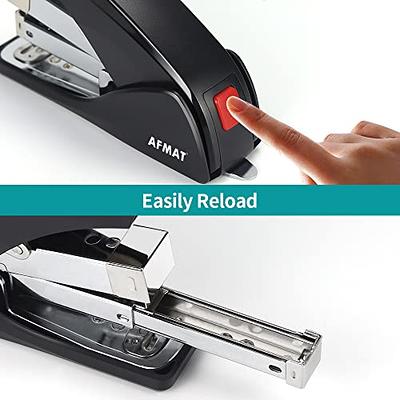 Portable Electric Stapler Desktop, AFMAT Automatic Stapler Heavy Duty