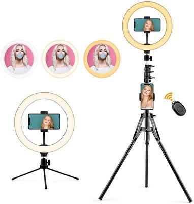 NEEWER Professional Ring Light with Stand and Phone Holder, 18 inch Ultra  Thin, 45W 2900K-7000K TLCI98, Remote Shutter & App Control, Softer Lighting