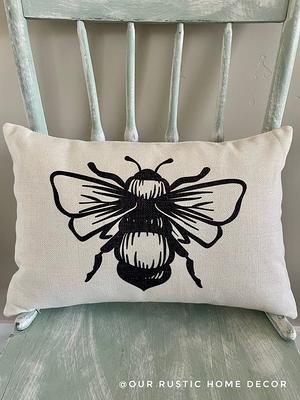 Bee, Honey Bee, Pillow Cover, Pillow, Farmhouse Decor