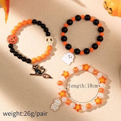 Halloween stretch bracelets, Y2K bracelets, colorful beaded