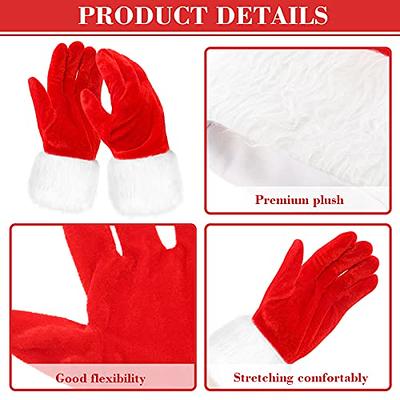 Boyiee Christmas Santa Claus Gloves Furry for Women Costumes Party Favors  Accessories(Red) - Yahoo Shopping