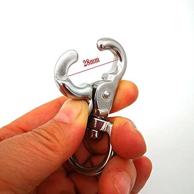 JY-Marine Stainless Steel Round Eye Trigger Snap Hook 3/4 Swivel Eye -  Great for Pet Leashes, Bag Straps