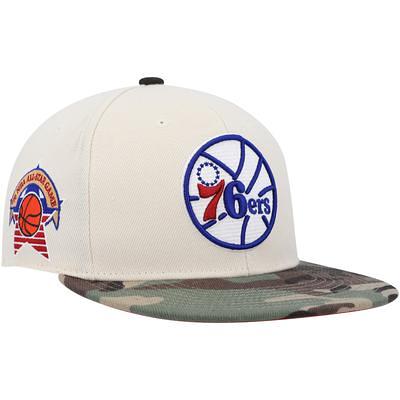 Men's Mitchell & Ness Red/Navy New Jersey Nets Hardwood Classics Team Side Fitted Hat