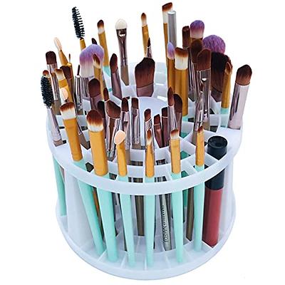 67 Holes Paintbrush Holder Stand Wooden Paint Brush Desk Organizer