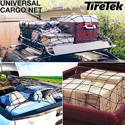 TireTek Truck Bed Cargo Net for Cars & SUVs - 3' x 4' Stretches to 6' x