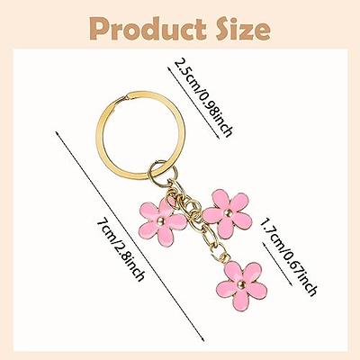 Yaihsuy Cute Flower Keychain Charms,Bag Purse Charms for Handbags,Car Keys  Key chain Accessories for Women Girls