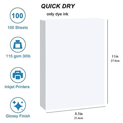 ESHANG Thin Inkjet Printer Paper 8.5x11 Inches Glossy 100 Sheets for DIY  Chip Bag and Print Brochure Flyer 30LB - Yahoo Shopping
