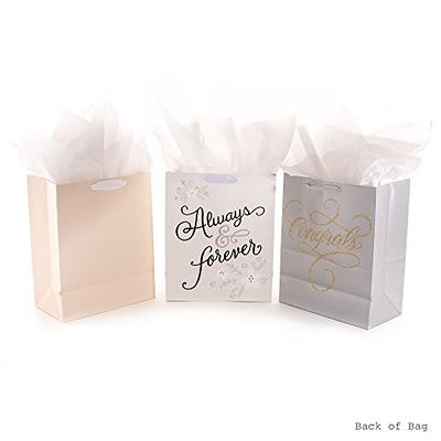 Hallmark Large Wedding Gift Bags with Tissue Paper, Glitter (Pack of 3),  silver, gold, white (5EGB6059) - Yahoo Shopping