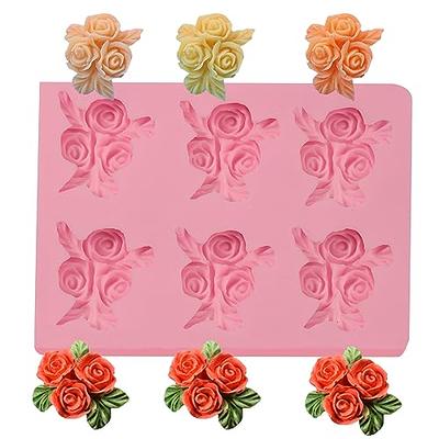 Mujiang Rose Flower Fondant Mold Flower Silicone Cake Mold For Cake  Decorating Cupcake Topper Chocolate Gum Paste Candy Polymer Clay Set Of 2