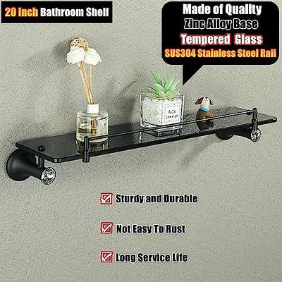 Bathroom Shelf Black Stainless Steel Shelves